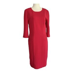 BOSS Hugo Boss tailored red sheath dress